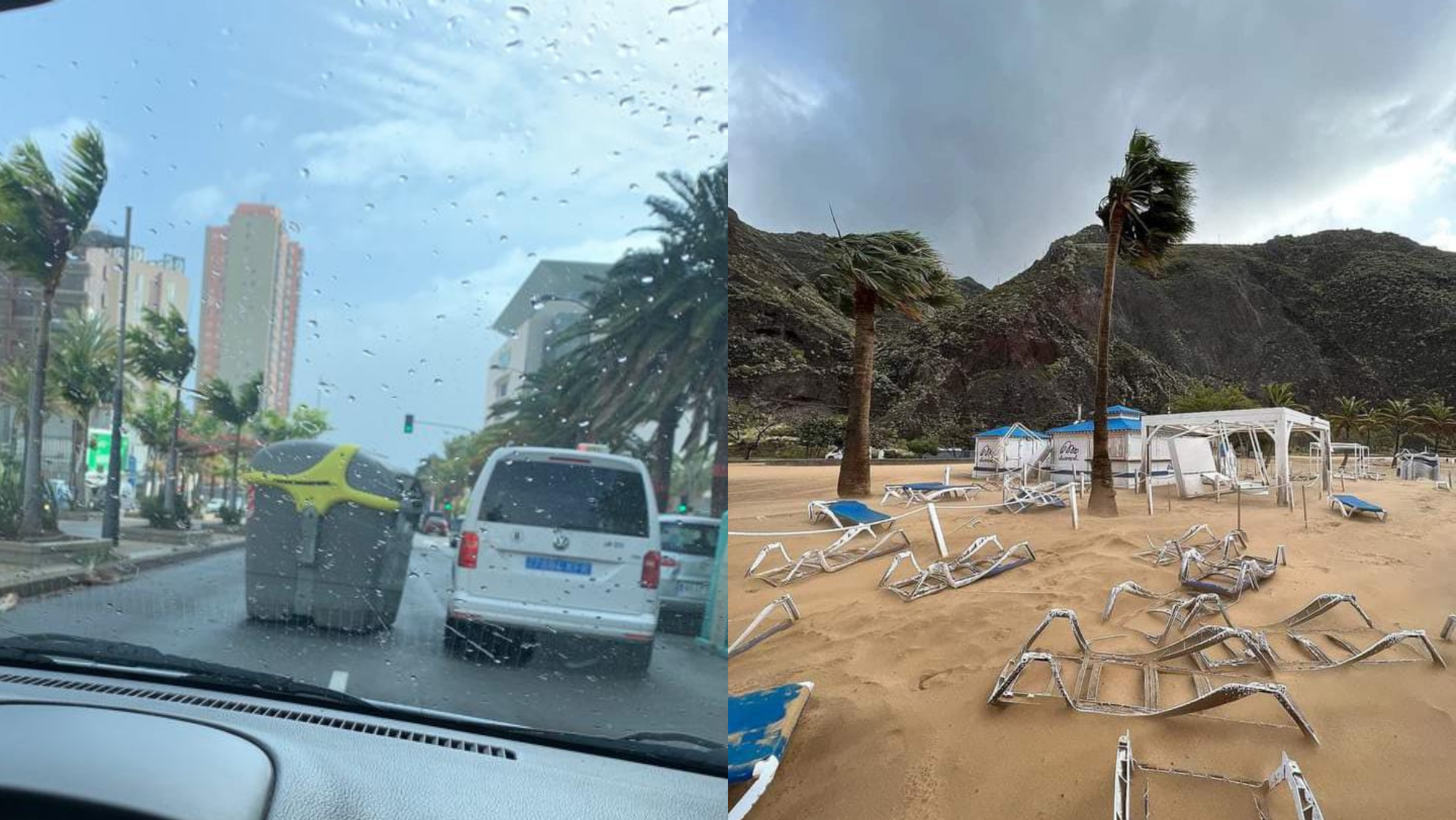 Canarias espera otra jornada de lluvia y fuertes vientos debido a la borrasca Celia