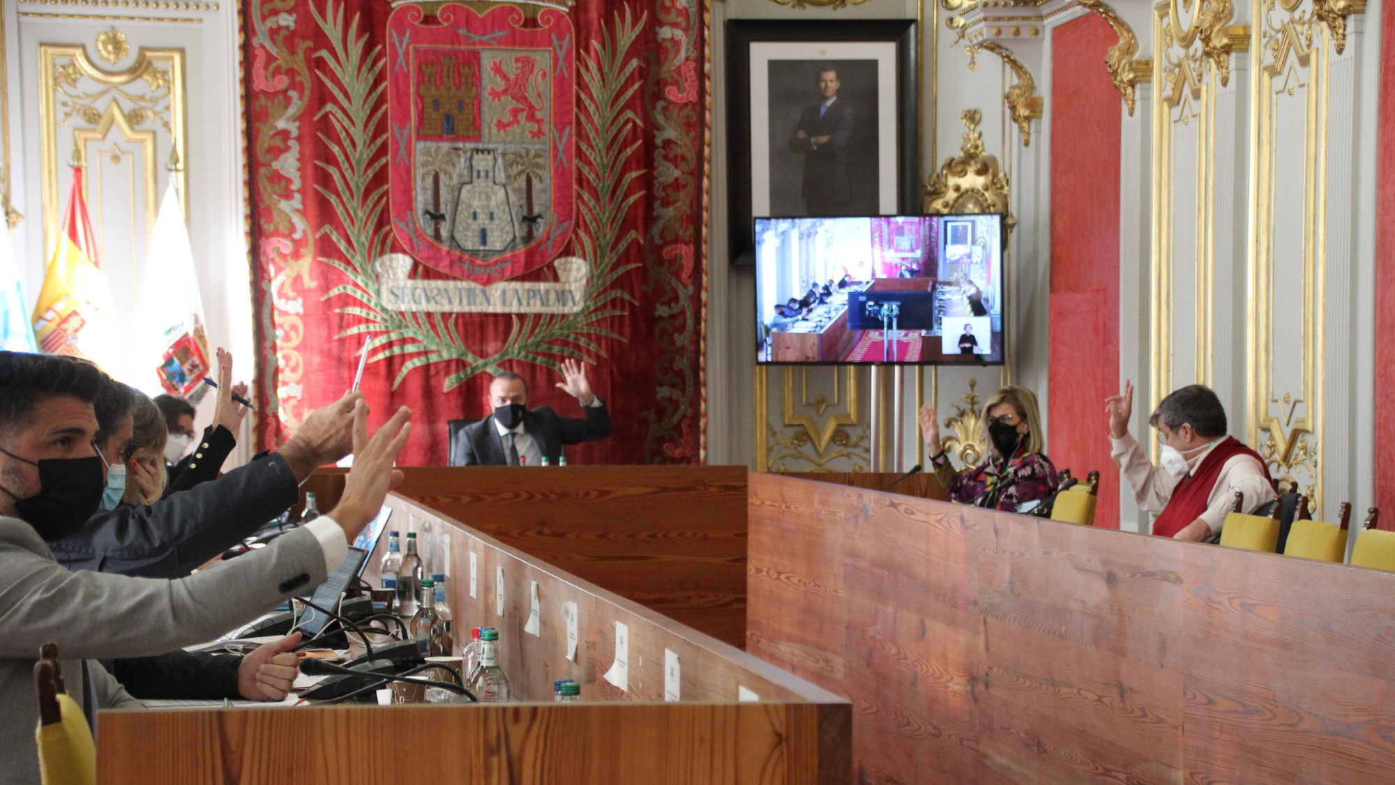 Pleno del Ayuntamiento de Las Palmas. / Twitter del Ayuntamiento de Las Palmas