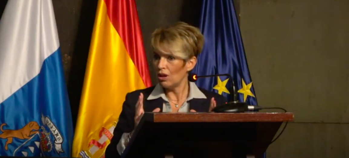 La consejera de Economía, Conocimiento y Empleo del Gobierno, Elena Mañez. / Gobierno de Canarias 