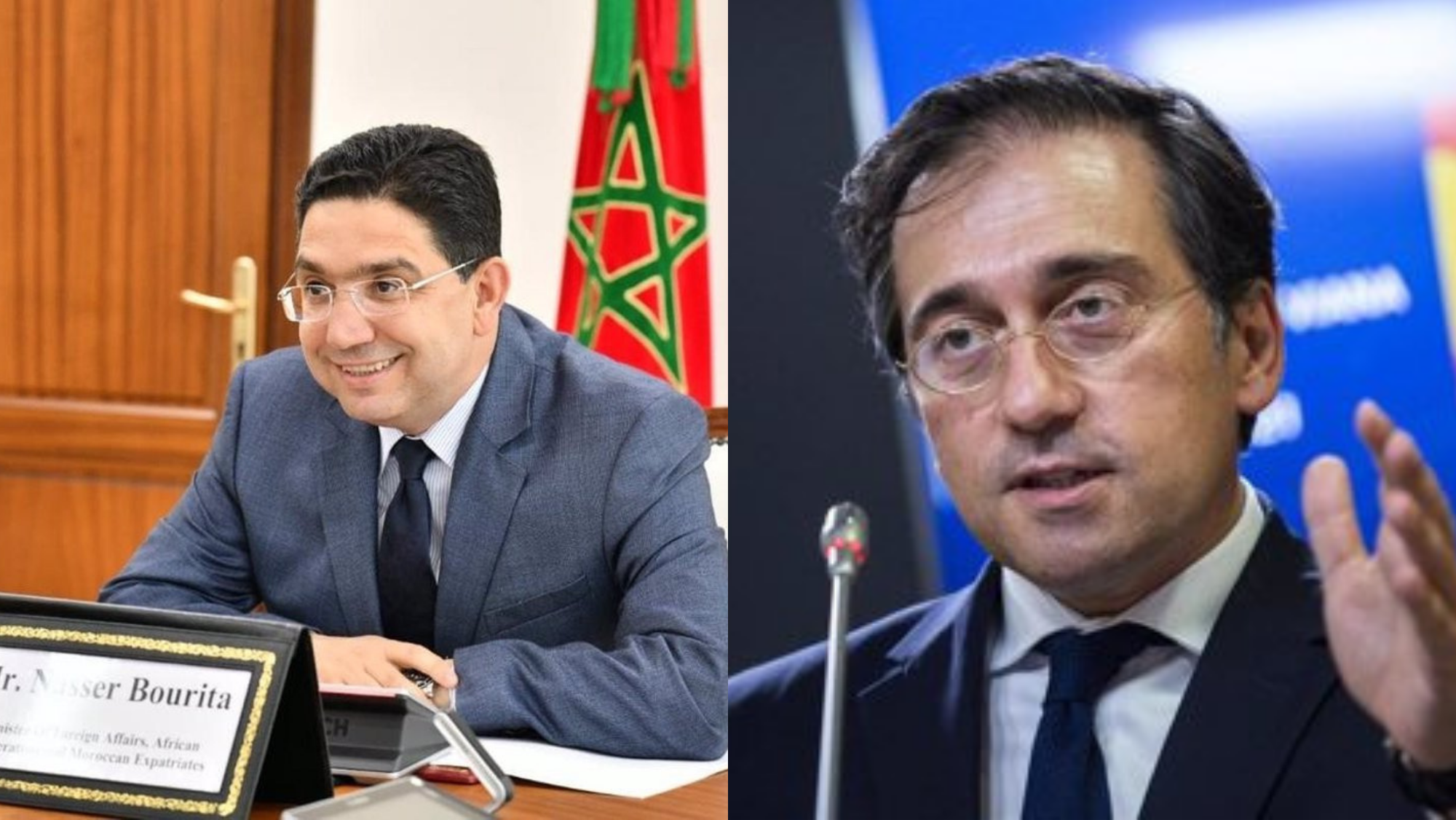 José Manuel Albares y Nasser Burita. / AH-EP