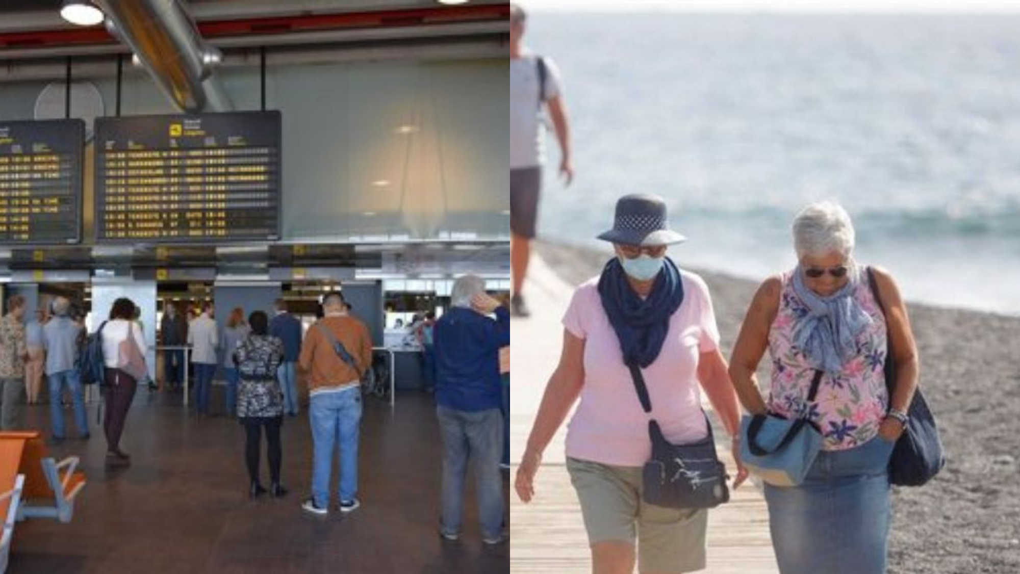 Montaje de imágenes de turismo en Canarias. / AH