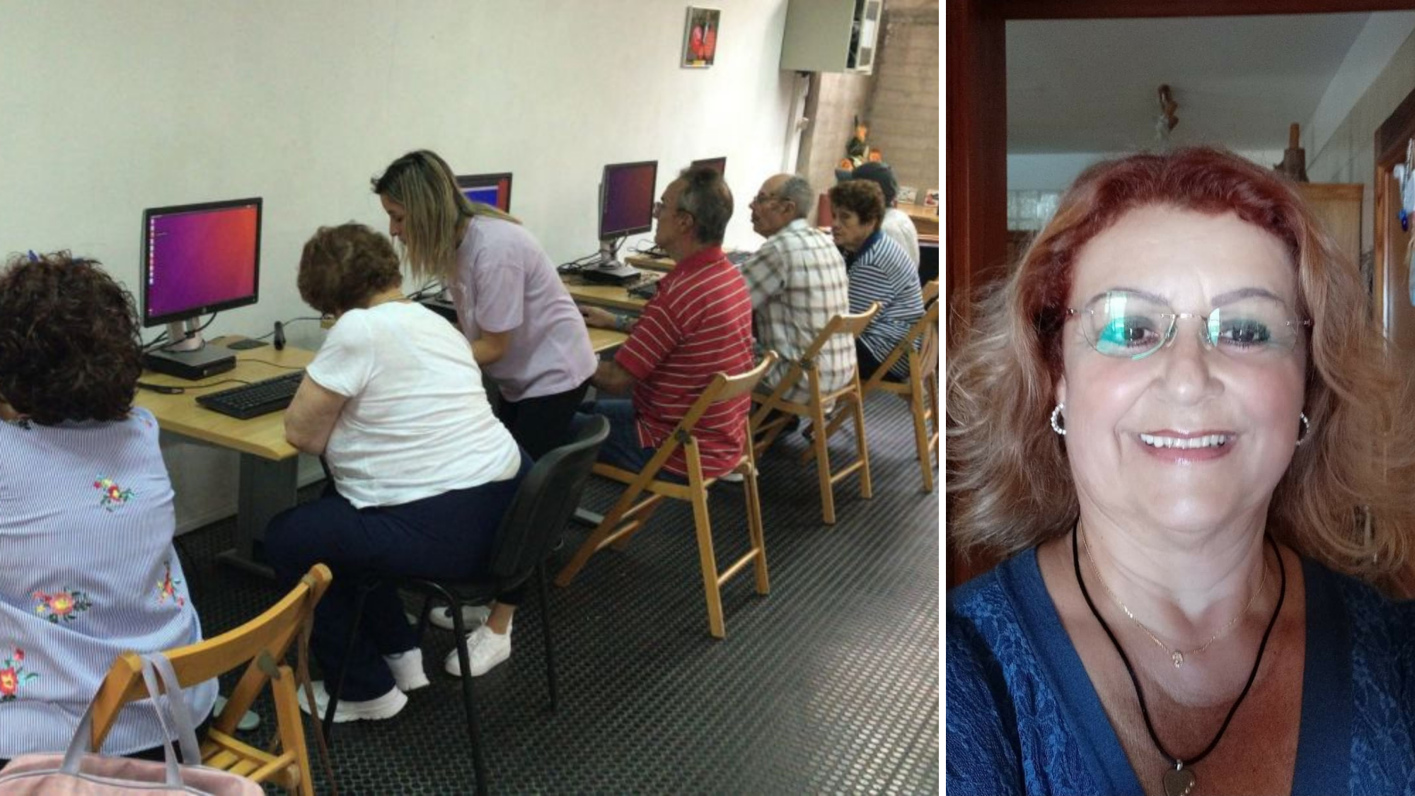  Personas atendidas con la enfermedad de Parkinson por la asociación Párkinson Tenerife junto a Gladys Arteaga, presidenta de la Asociación Parkinson Tenerife. / Cedidas