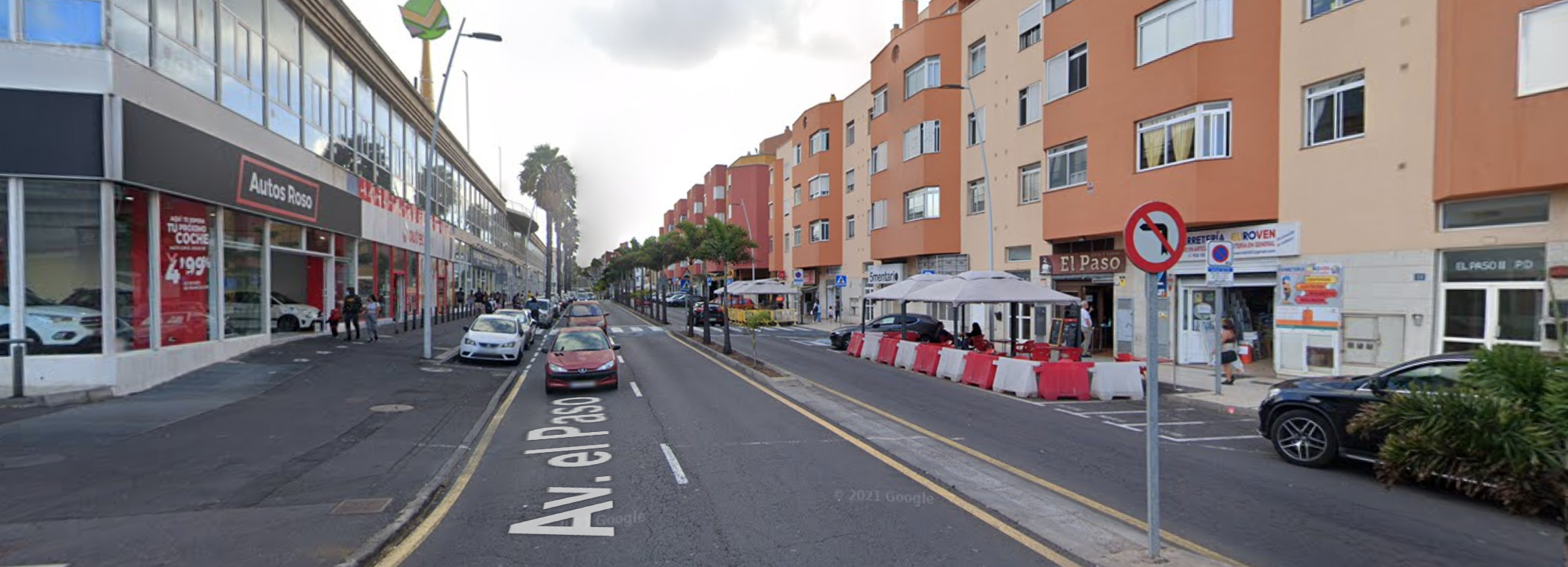 Avenida El Paso en Los Majuelos, La Laguna./