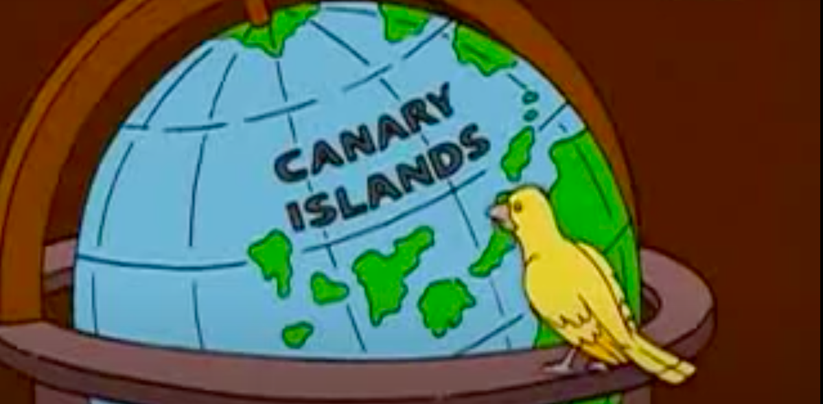 Imagen del capítulo de Los Simpsons donde sale Canarias. / YouTube 