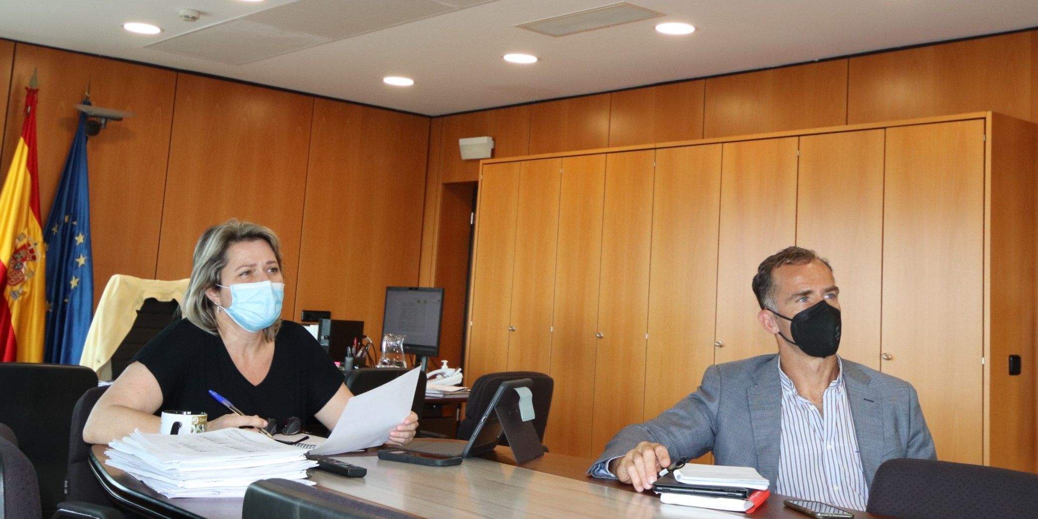 Reunión telemática de la consejera Alicia Vanoostende y el viceconsejero Álvaro de la Bárcena con las organizaciones agrarias y las queserías. / Gobierno de Canarias