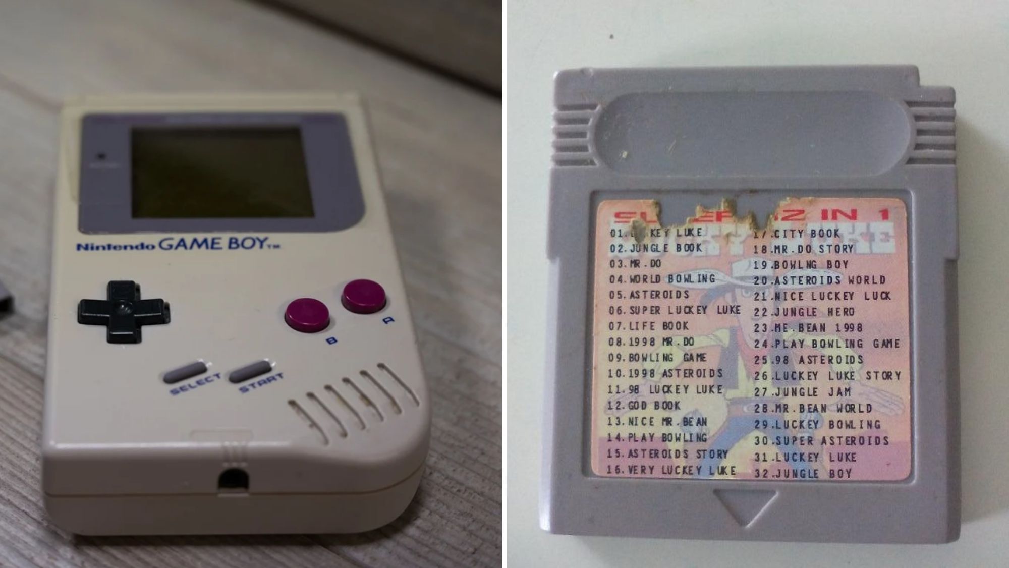 Una unidad de la Game Boy original y un cartucho pirata. / AH / todocoleccion.net