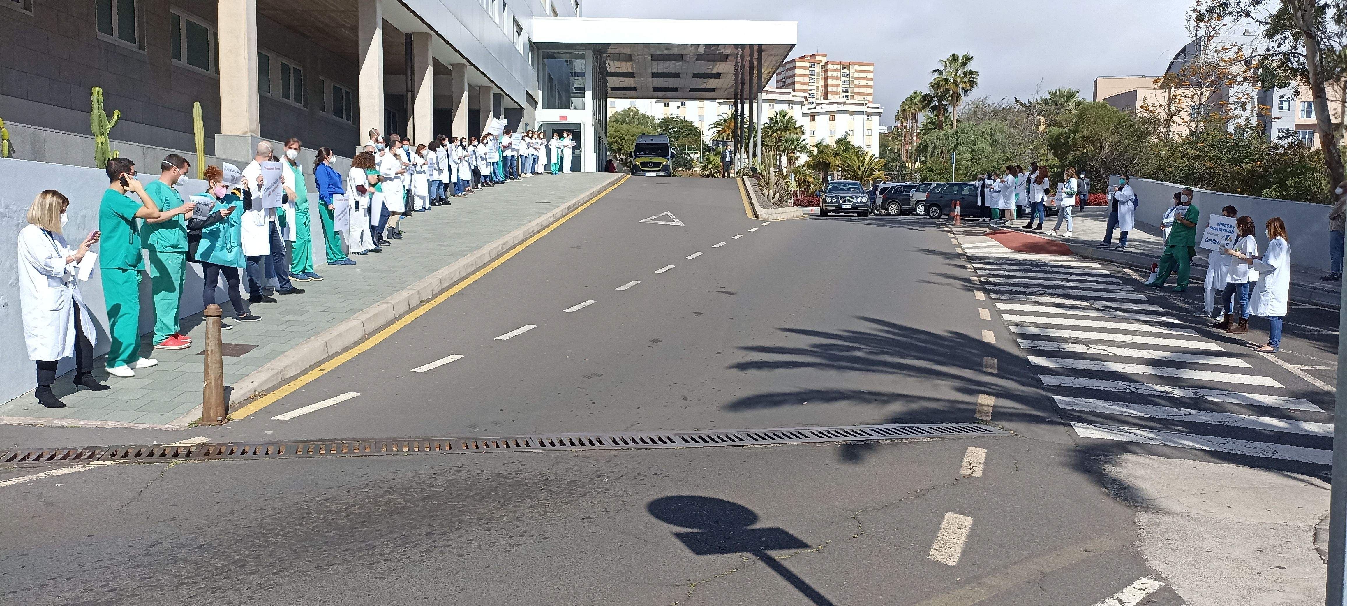 Huelga de médicos en la Residencia./ Archivo