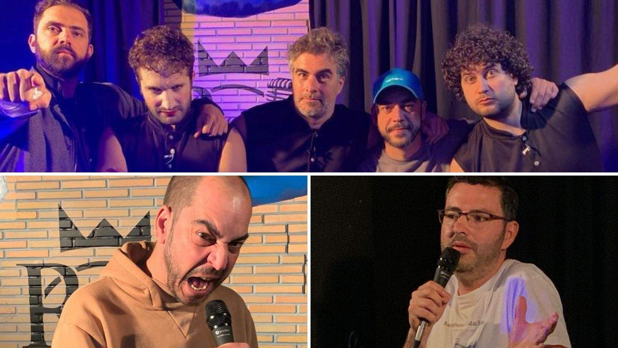Aarón Gómez, Darío López y Abubukaka en el Regia Comedy. / Regia Comedy