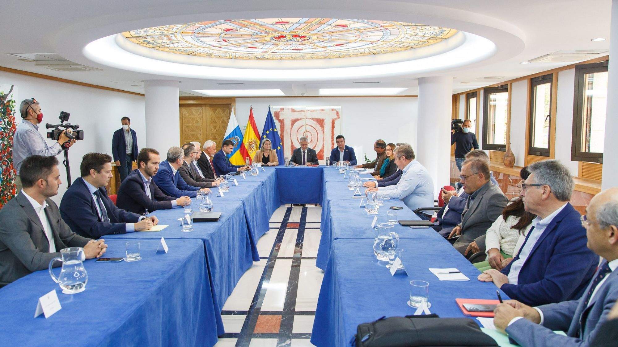 Reunión del Gobierno de Canarias con el sector ganadero. / Cedida