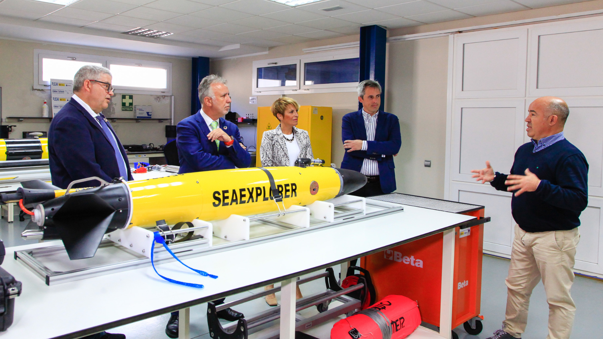 Visita del Gobierno de Canarias al Plocan para conocer el proyecto de aprovechamiento de energías renovables marinas en sistemas insulares Gobierno de Canarias