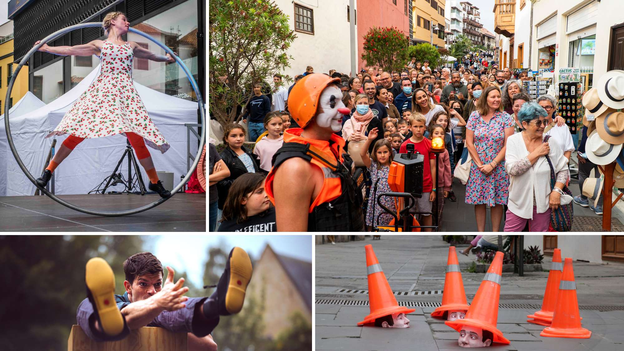 Montaje fotográfico con varios momentos del Mueca./