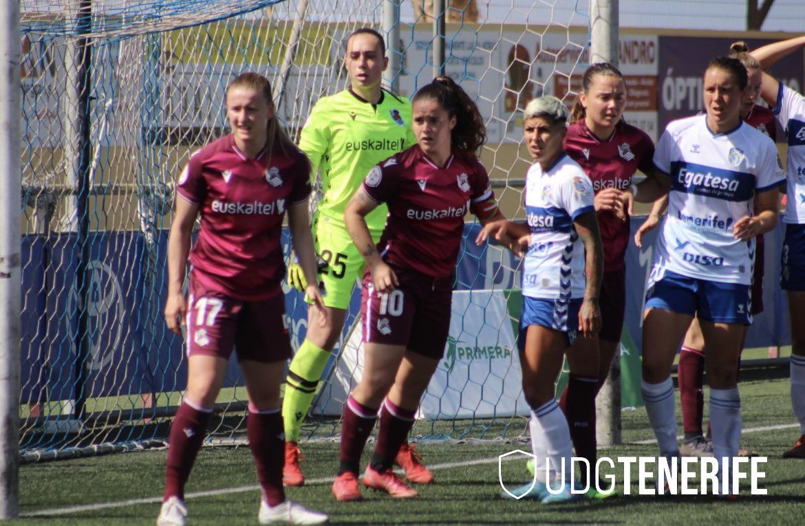 El empate 1-1 entre UD Granadilla y Real Sociedad certifica la segunda plaza de las vascas y acaba con el sueño europeo de las tinerfeñas./ UDG