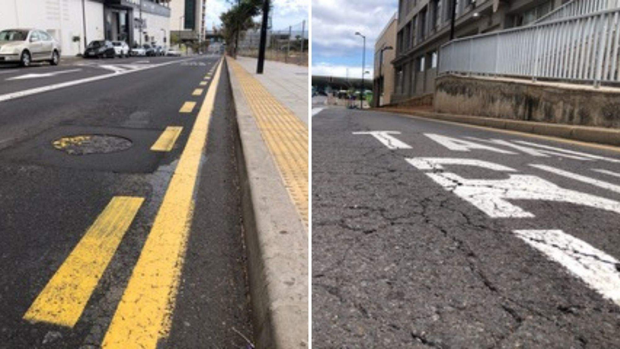Vía del Bus VAO en Santa Cruz de Tenerife. / AH