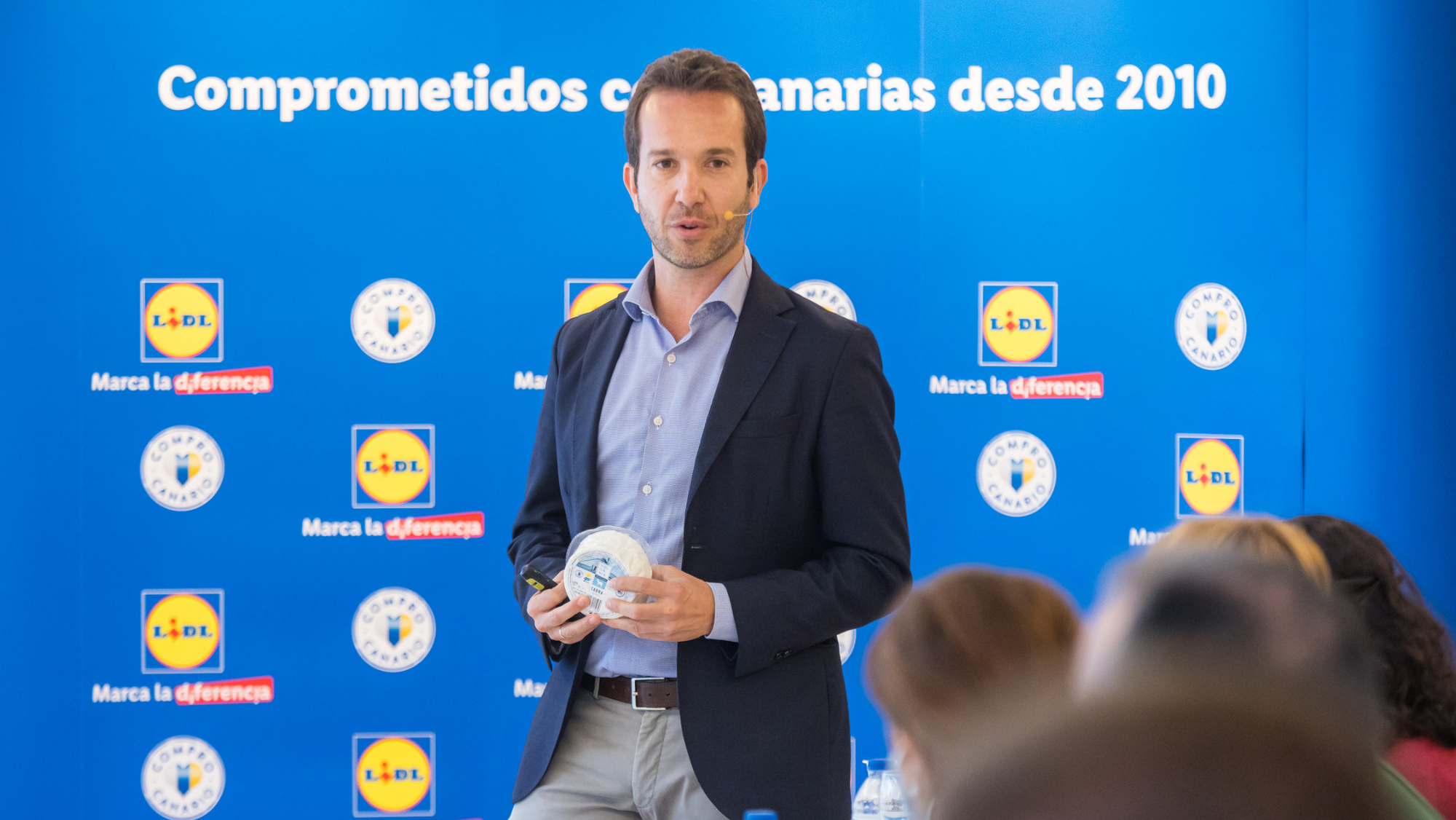 Luis González Garrido, director regional de Lidl, en la presentación del proyecto de expansión en Canarias de la compañía. / Cedida