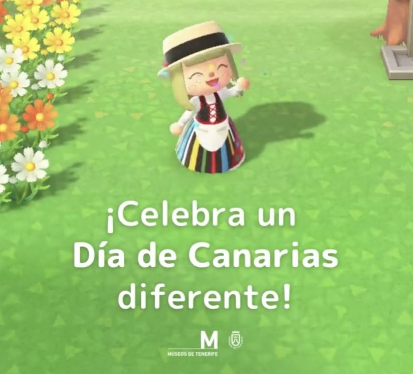 Imagen del vídeo de Museos de Tenerife con el traje de mago de Animal Crossing. / Museos de Tenerife