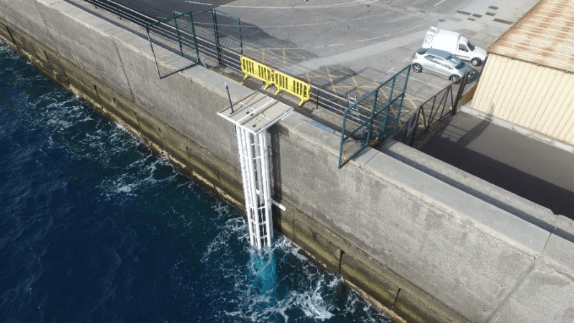 Proyecto WEC de energía undimotriz que el puerto de Granadilla instalará. / Autoridad Portuaria