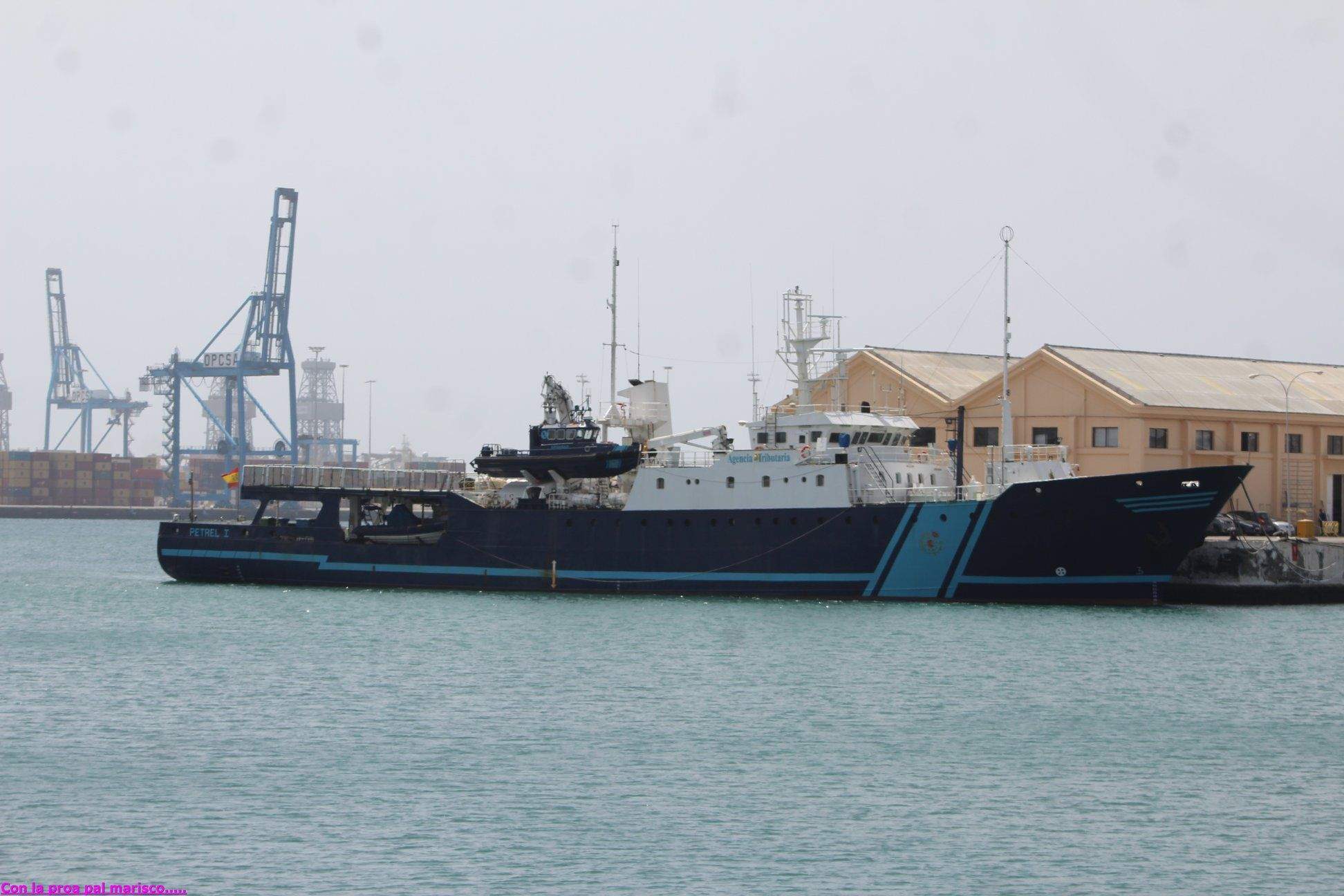 Patrullero Petrel II que interceptó el barco con la cocaína./ Redes