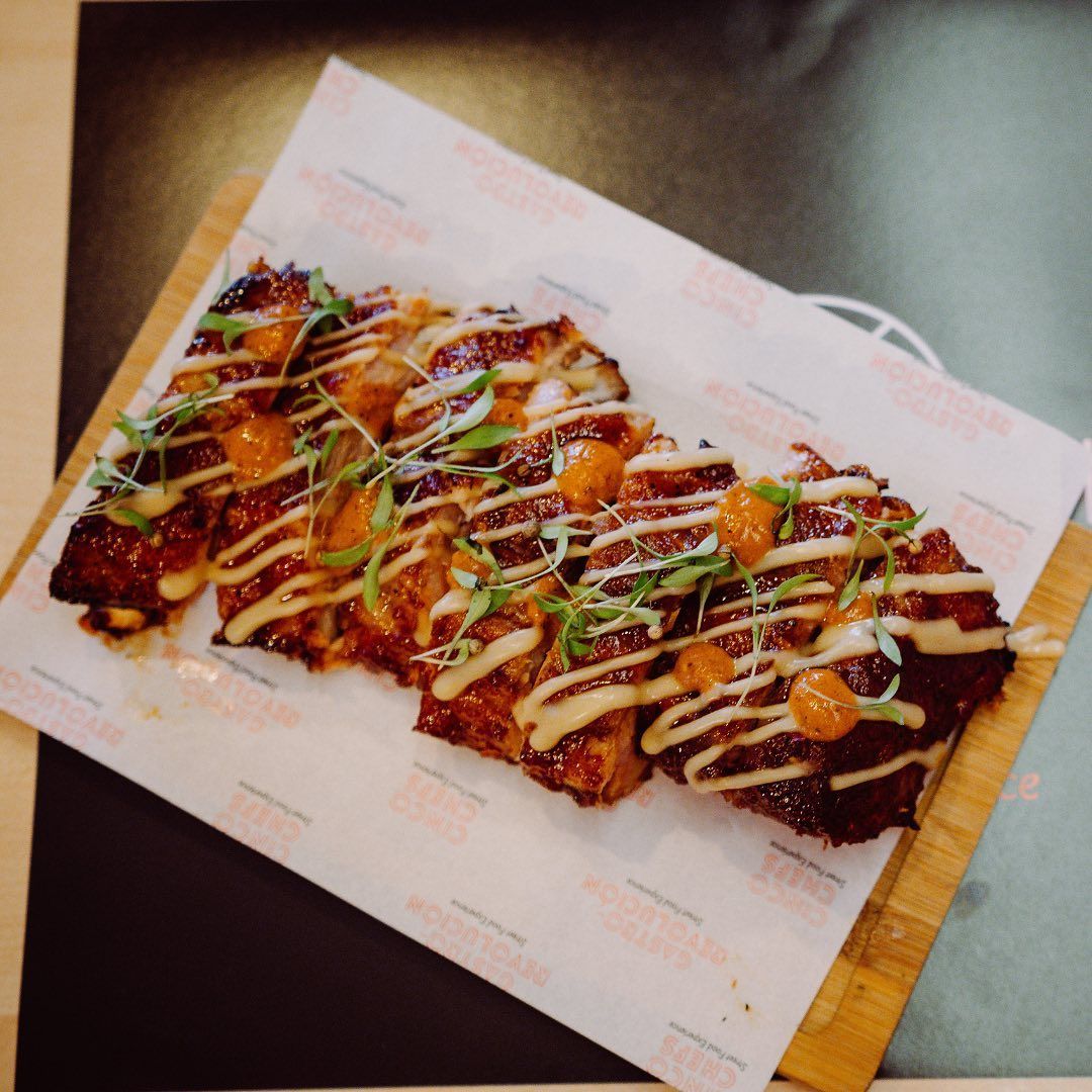 Una de las elaboraciones creadas en el Cinco Chefs./