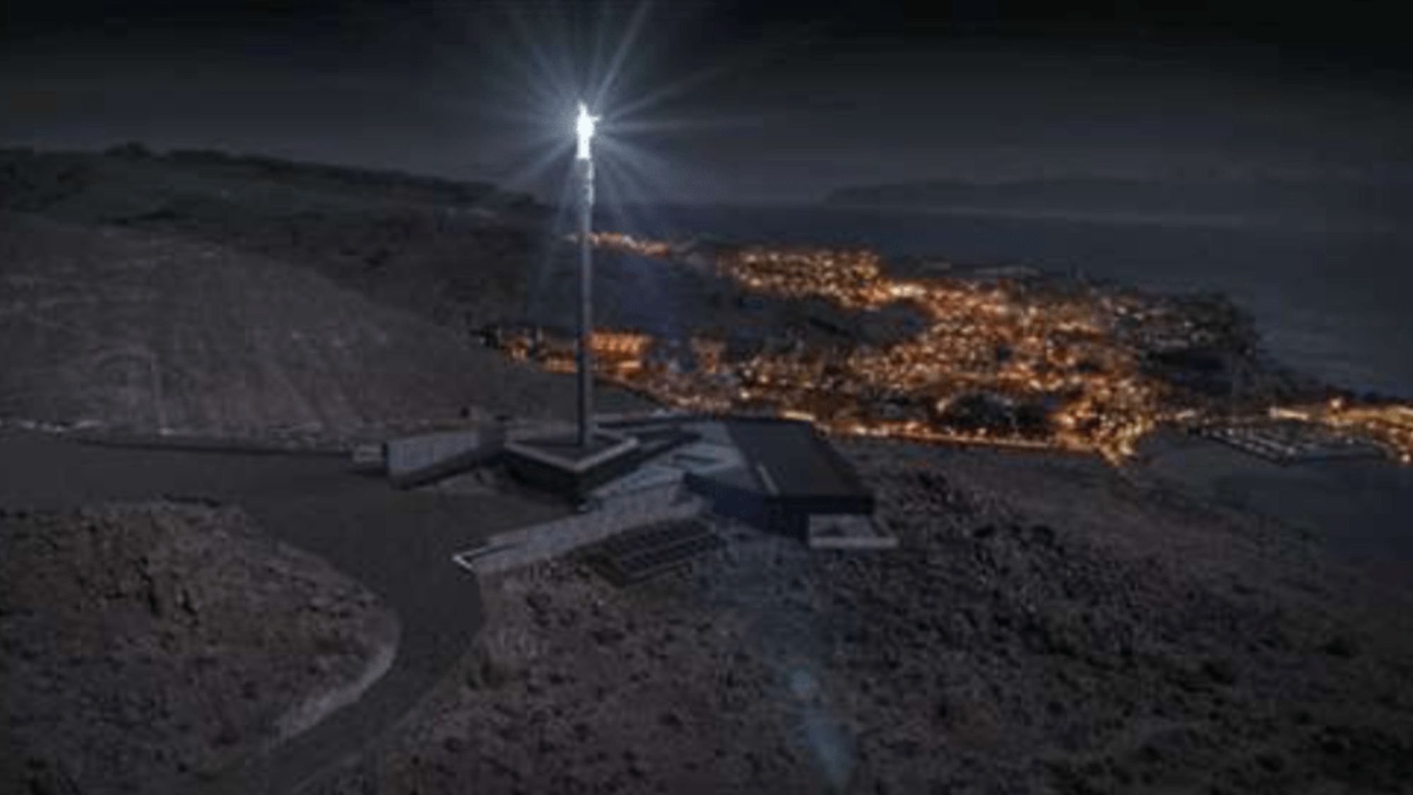 Proyecto del nuevo Mirador con el Cristo iluminado. / Archivo