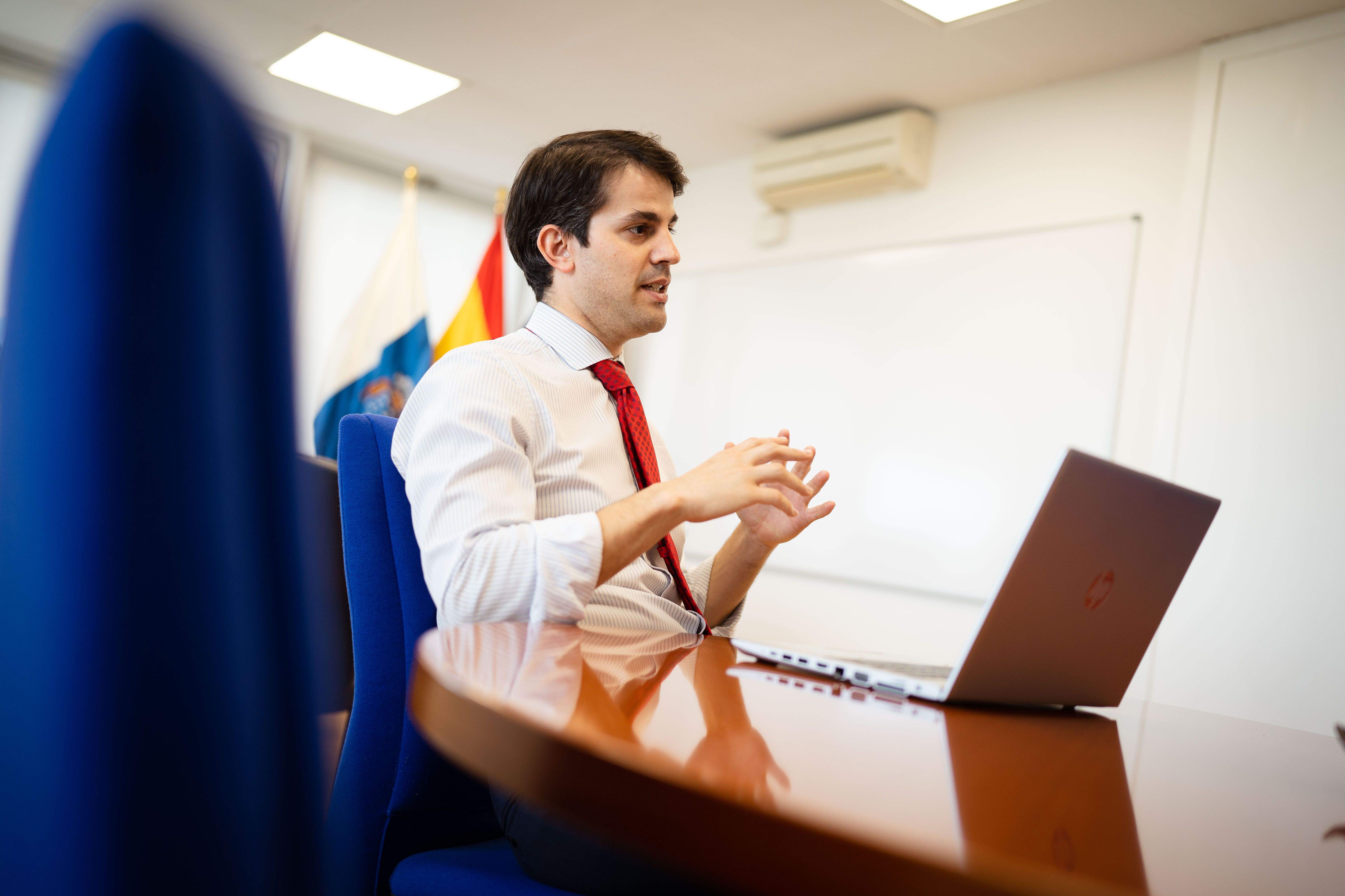 El presidente de la Zona Especial Canaria (ZEC), Pablo Hernández./