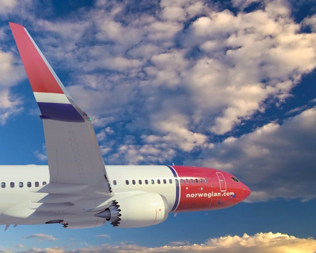 Imagen de un avión de la compañía Norwegian. / EP