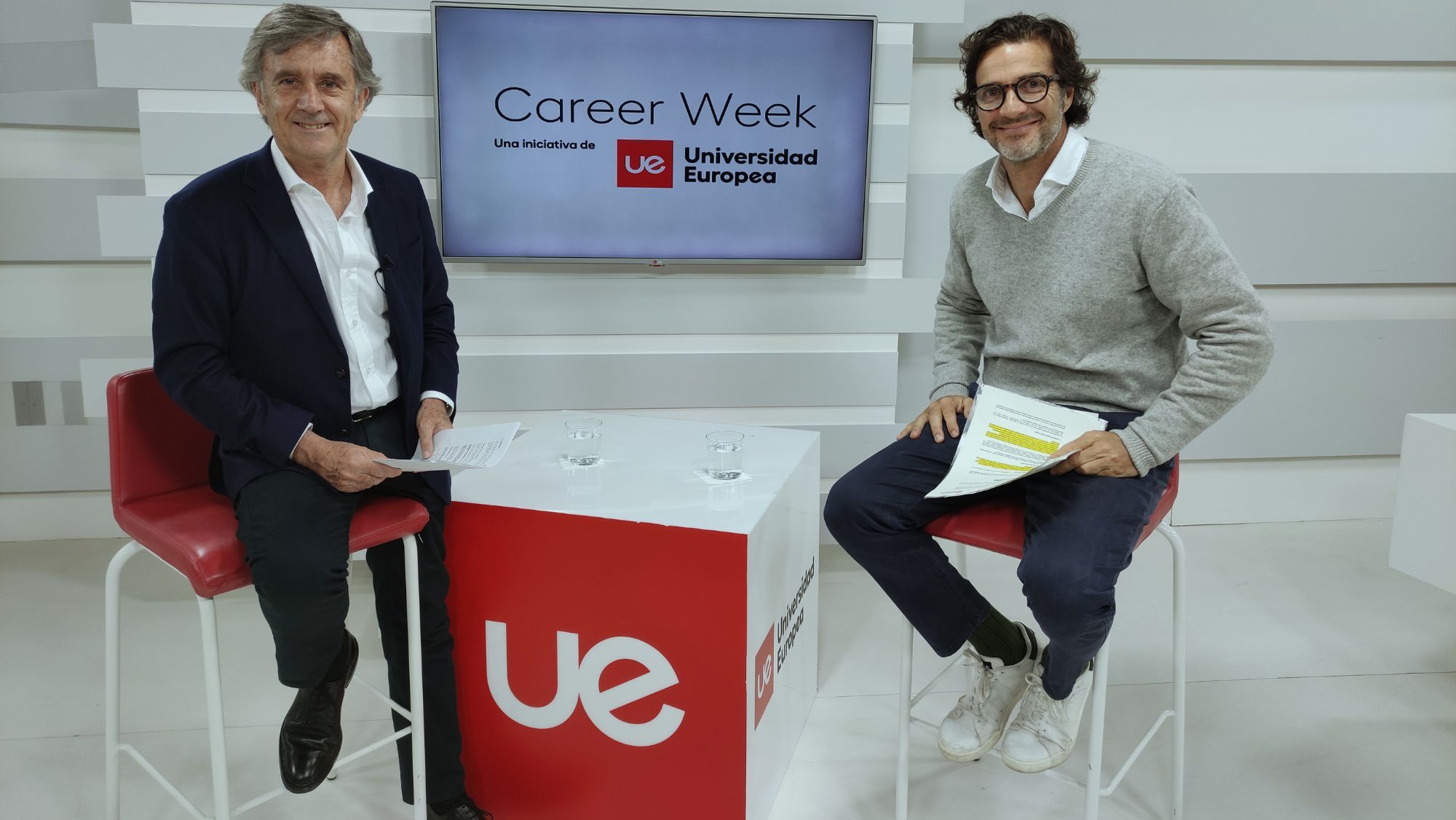 Javier Goyeneche, fundador de Ecoalf y Tomás Pereda, subdirector general de Fundación máshumano. / UE