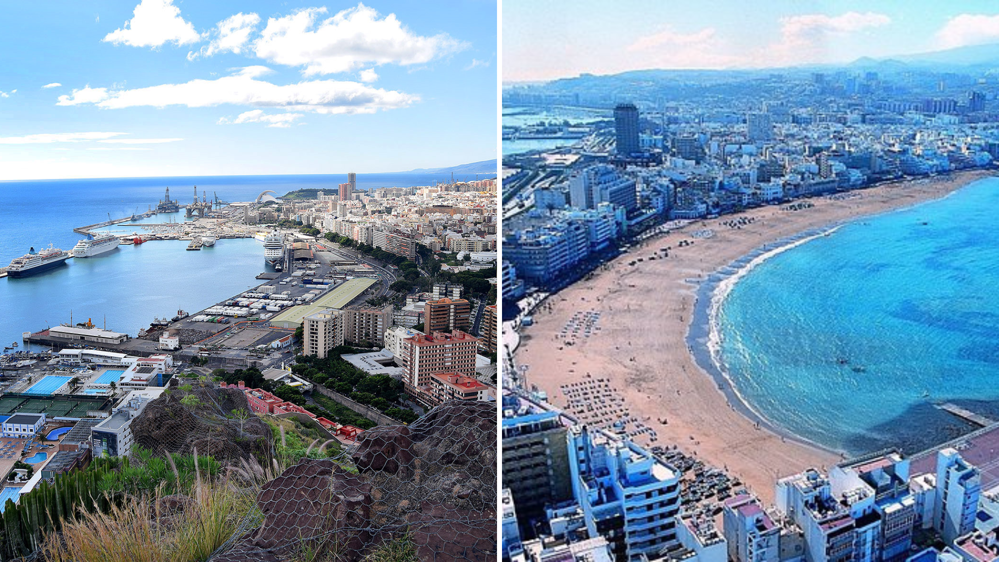 Imagen panorámica de Santa Cruz y Las Palmas./ Montaje AH