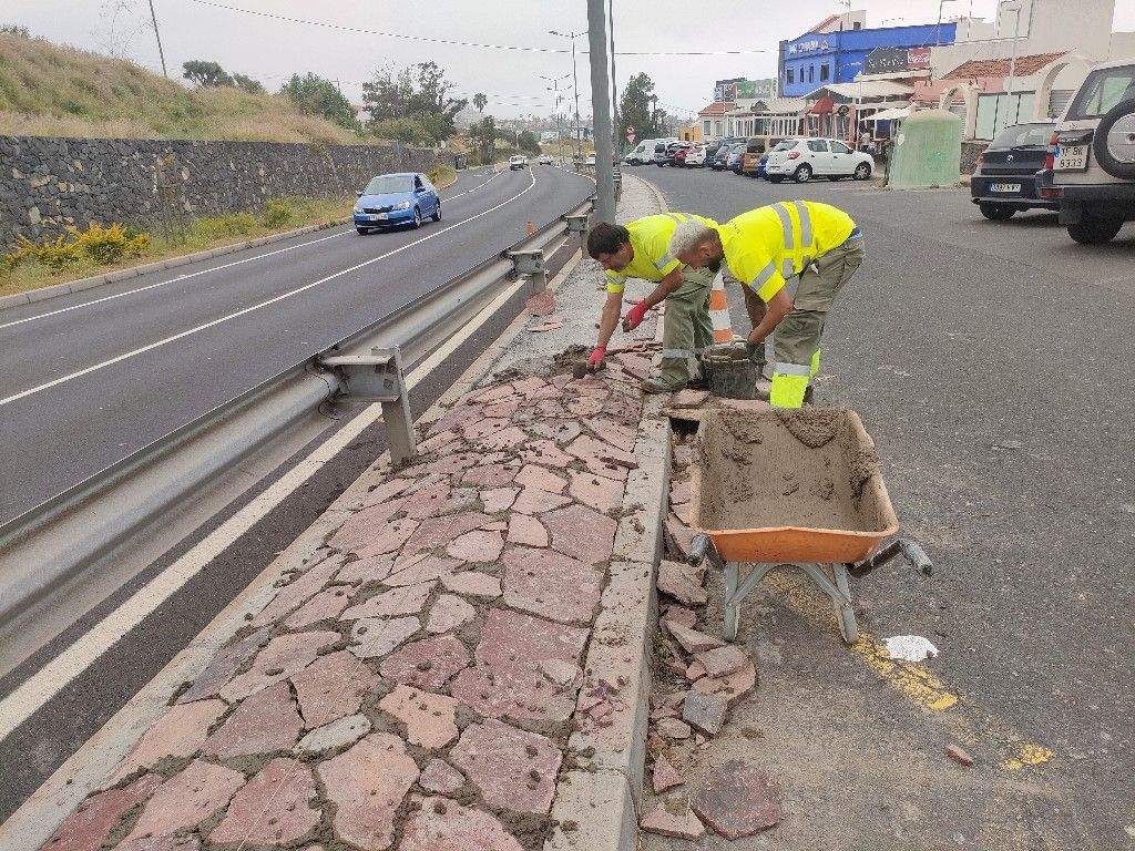 Obras en la TF-31 ejecutadas por el cabildo./ Cabildo de Tenerife