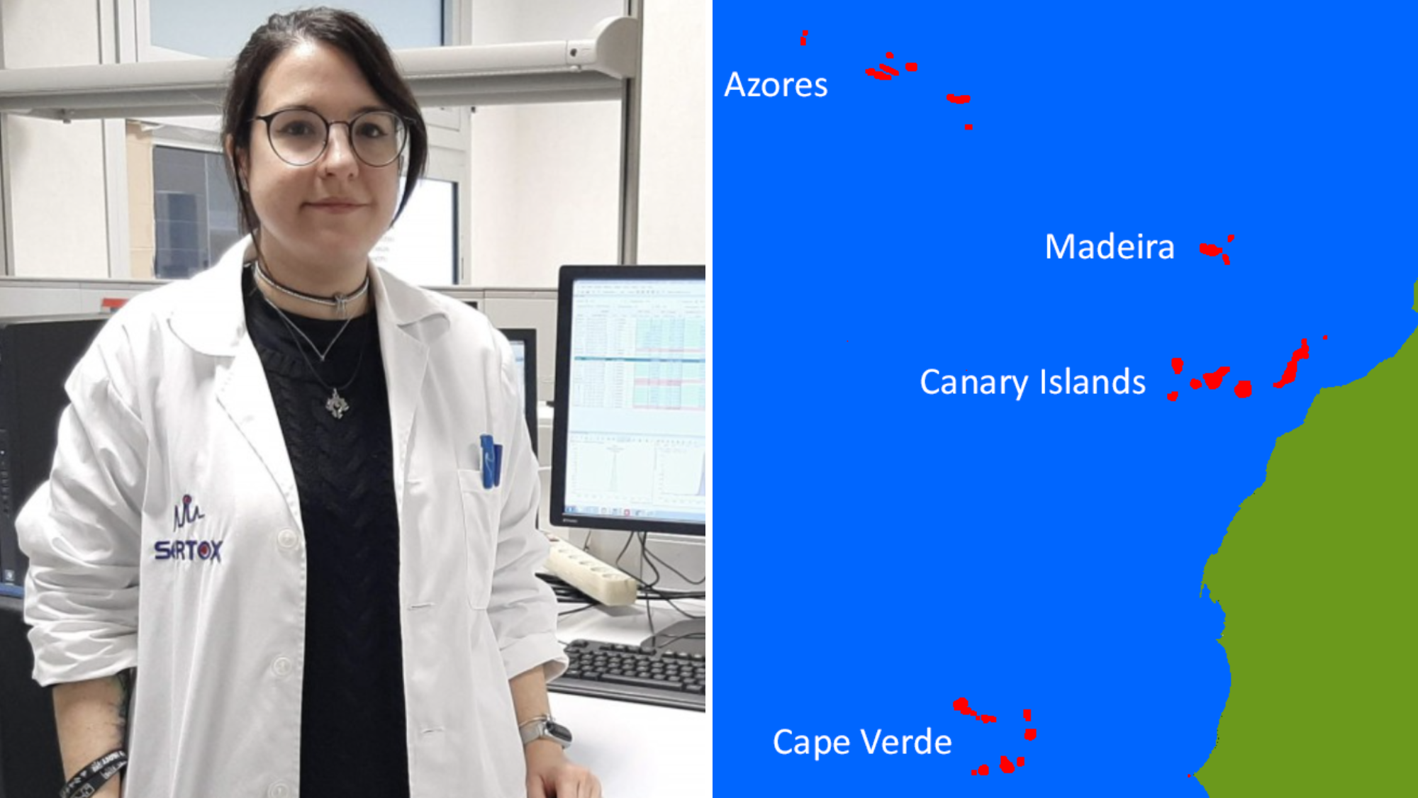 Andrea Acosta, una de las investigadoras que han realizado el hallazgo de contaminantes en suelos canarios./ ULPGC