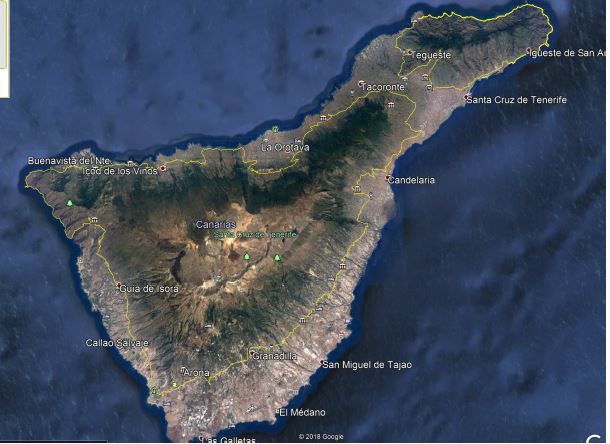 Zonas de riesgo en Tenerife. / Cabildo de Tenerife 