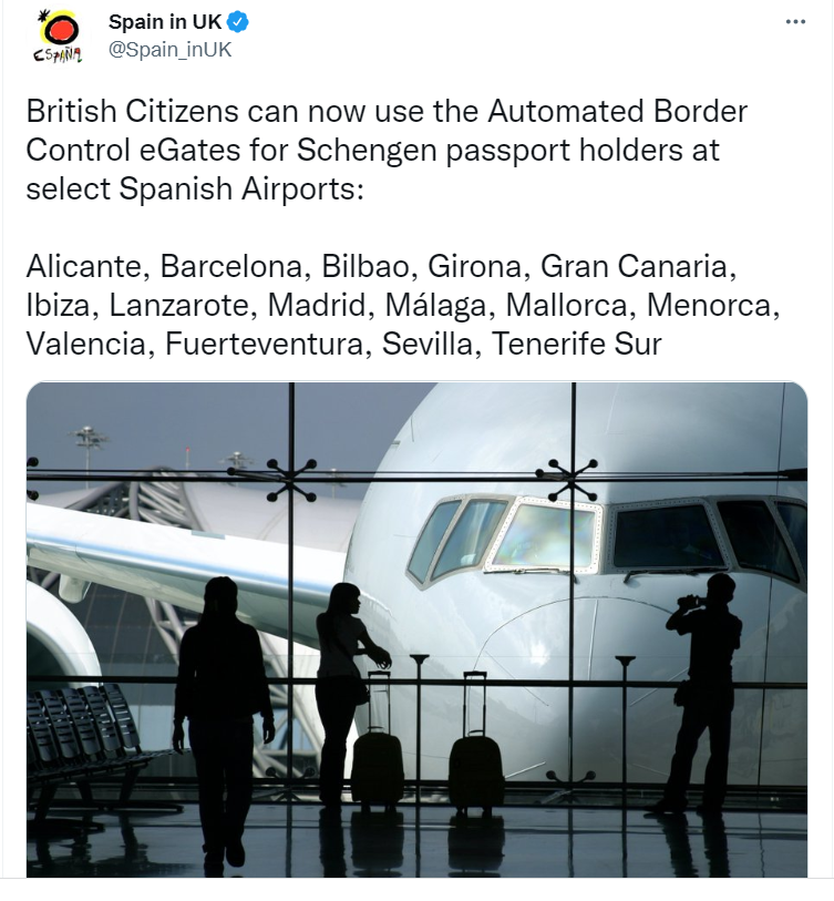 Anuncio de la Oficina de Turismo de España en Reino Unido sobre los pasaportes./ Redes