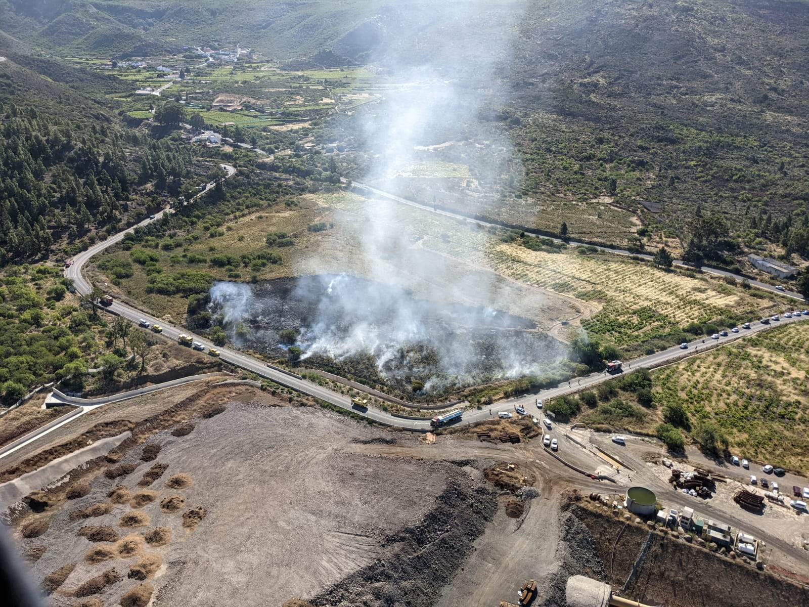 Conato de incendio en Santiago del Teide. / Brifor 