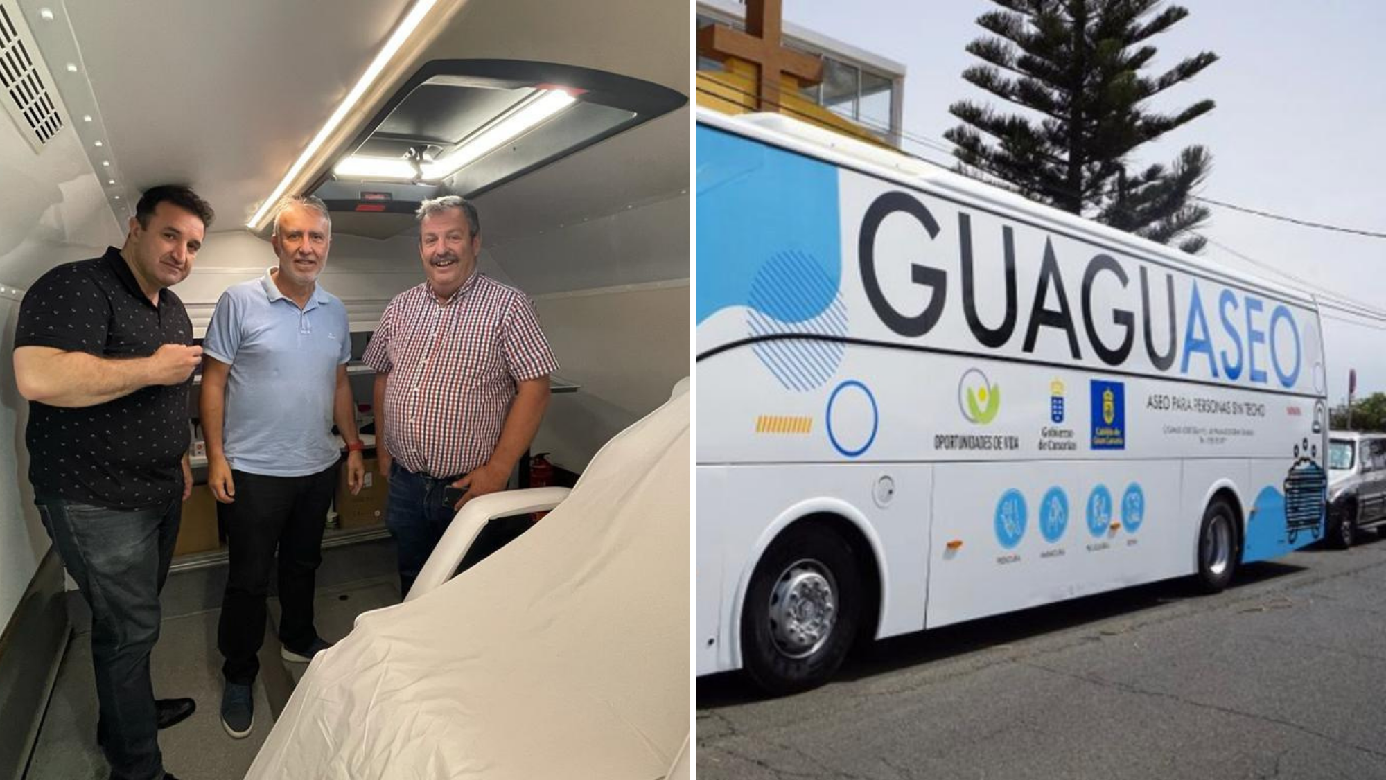 Ángel Victor Torres visita el proyecto para personas sin hogar Guaguaseo. / Cedida