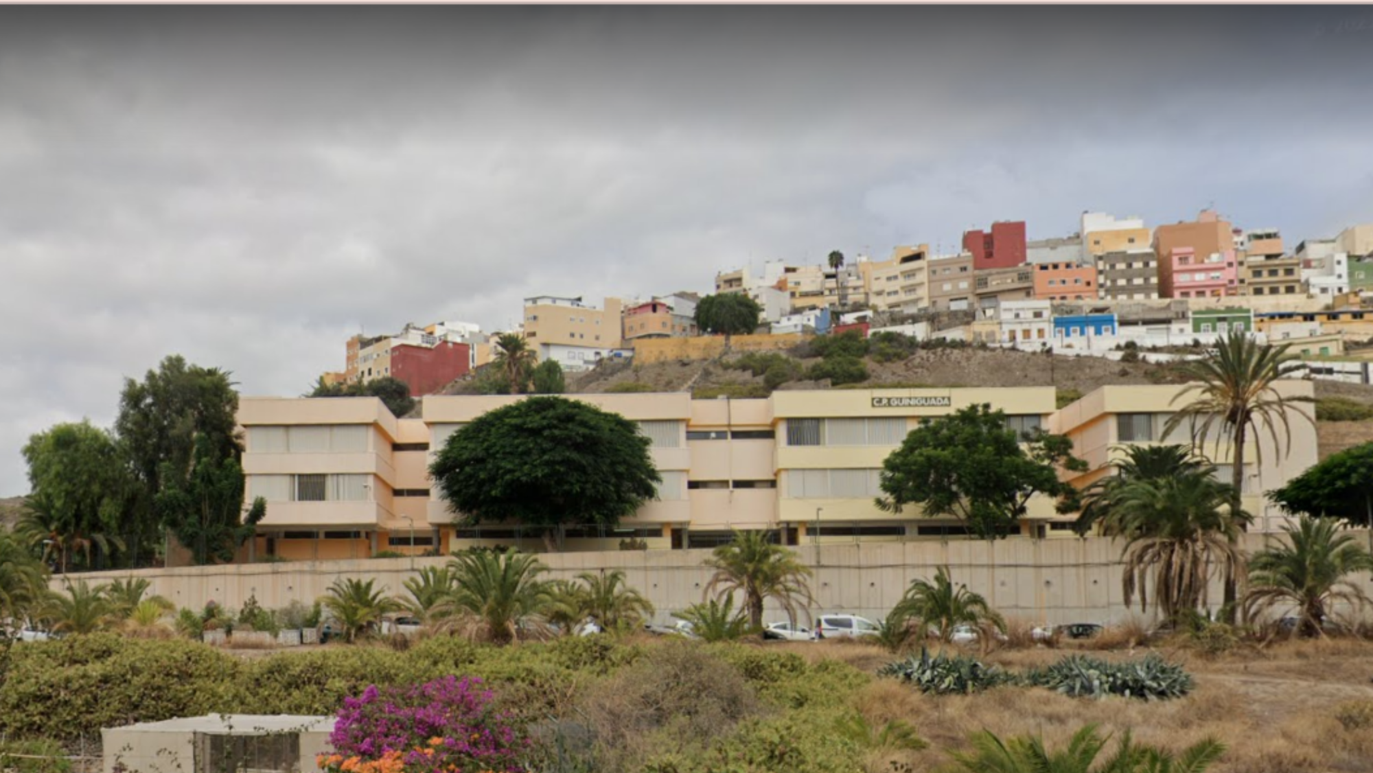 CEIP Guiniguada, en Las Palmas de Gran Canaria, uno de los centros que se cerrarán en Canarias.  Google maps