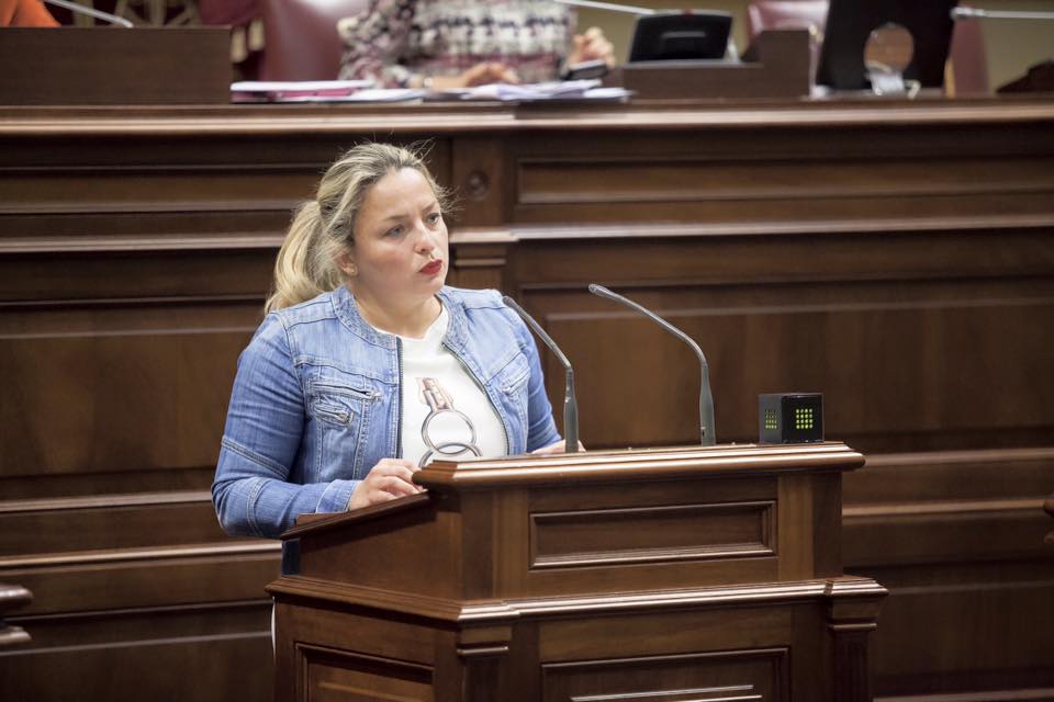La portavoz del PSOE en el Parlamento de Canarias Nayra Alemán./ 