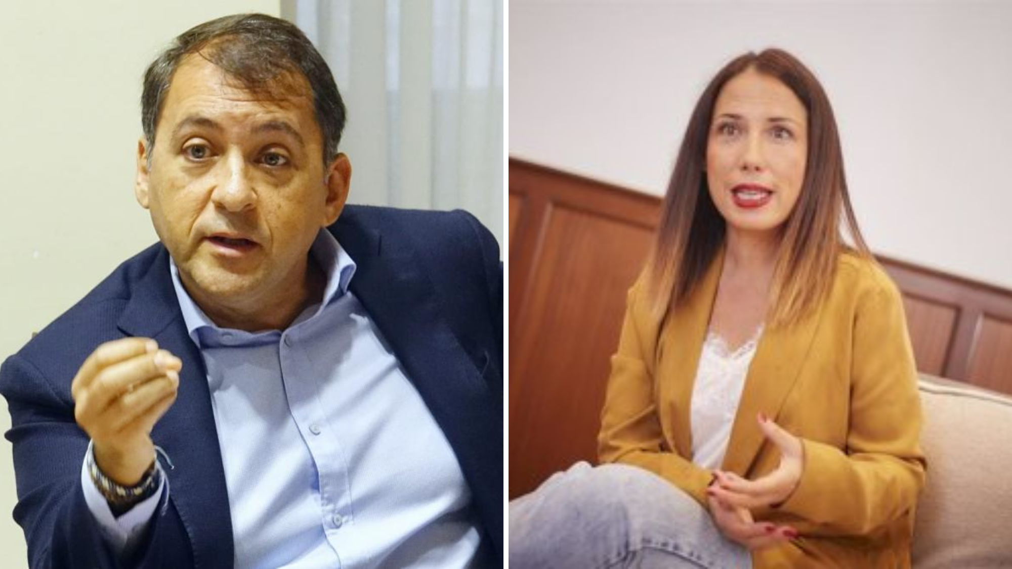 José Manuel Bermúdez, alcalde de Santa Cruz, y Patricia Hernández, exalcaldesa de la capital./ Montaje AH