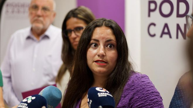La coordinadora general de Podemos en Canarias, Laura Fuentes./ EFE/Ramón de la Rocha