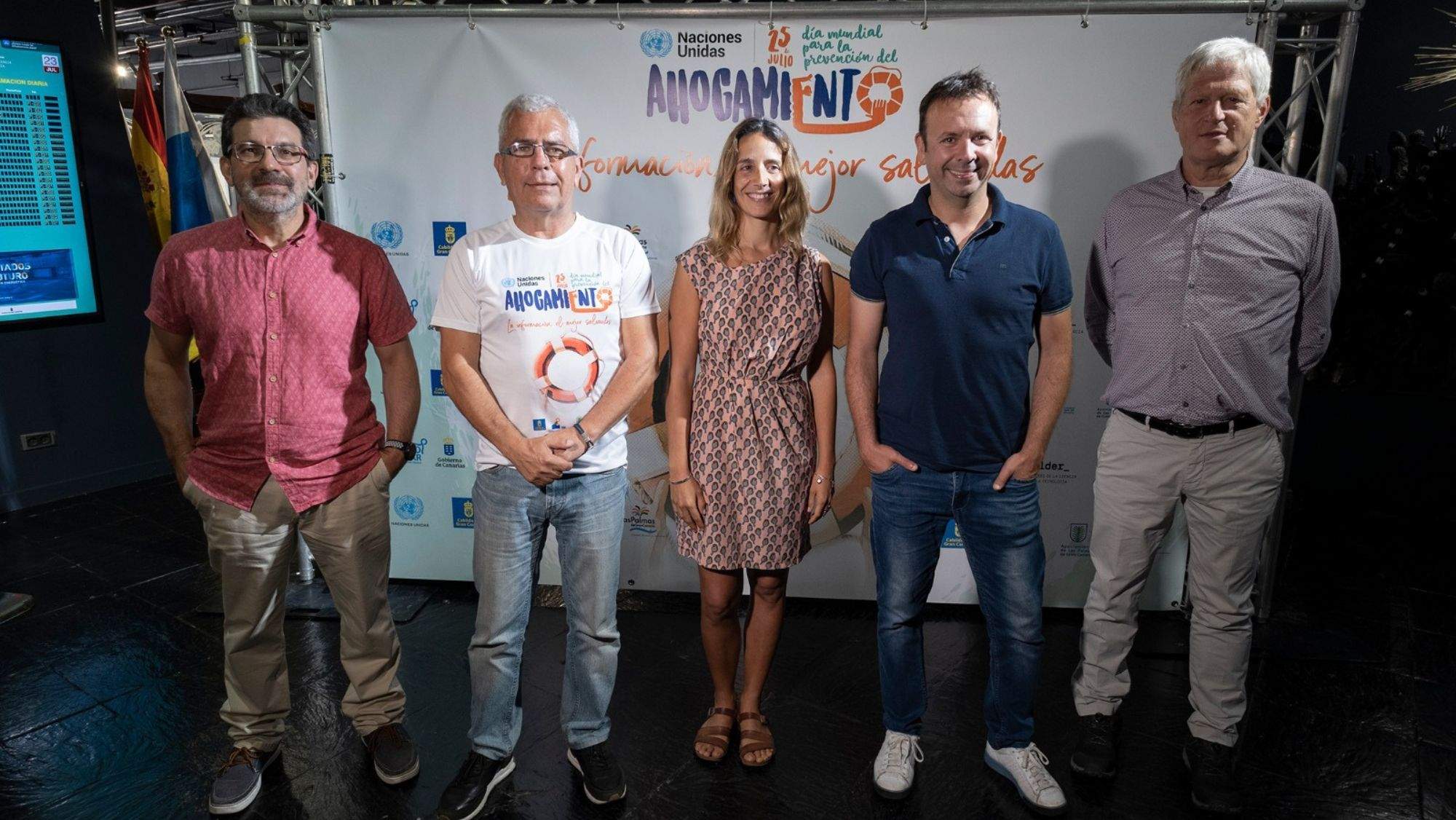 Panel de expertos, con el canario Sebastián Quintama (segundo por la izquierda), que participaron en el congreso con motivo del Día Mundial para la Prevención de Ahogamientos. / Cedida