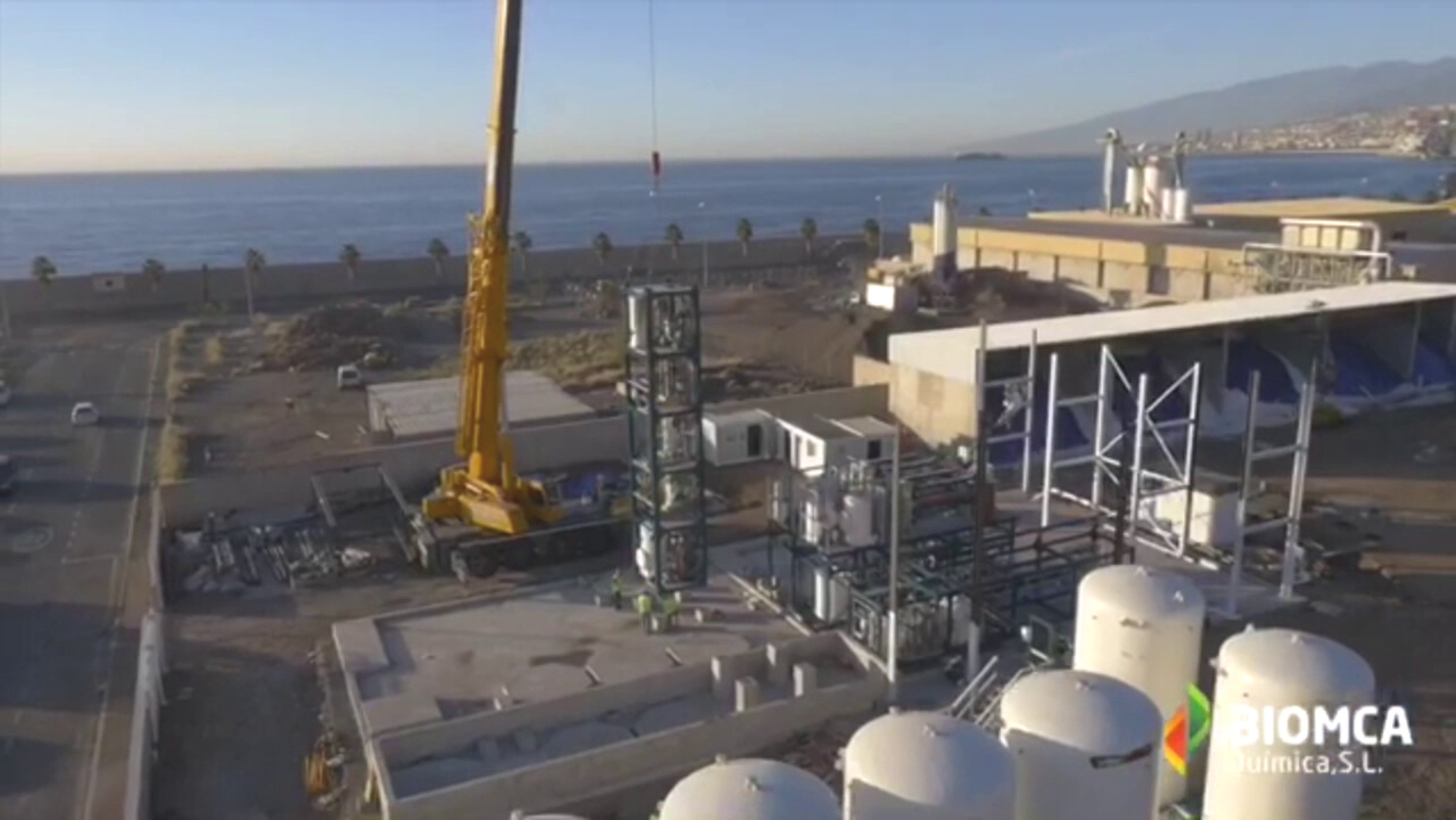 Fábrica de hipoclorito sódico al 15% (lejía concentrada) de la empresa Biomca Química en Tenerife. / Biomca Química