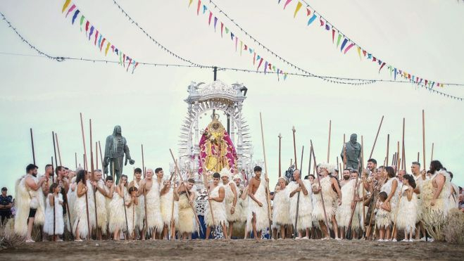 Representación del hallazgo de la Virgen, uno de los actos principales. / Ayuntamiento de Candelaria 
