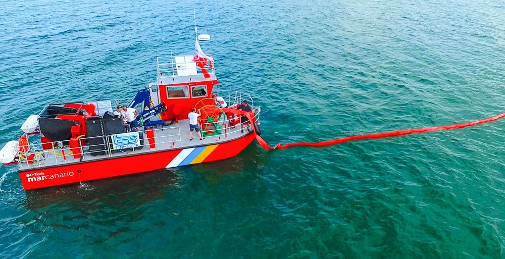 Buque de Ocean Cleaner Technology, la filial del grupo canario Newport./