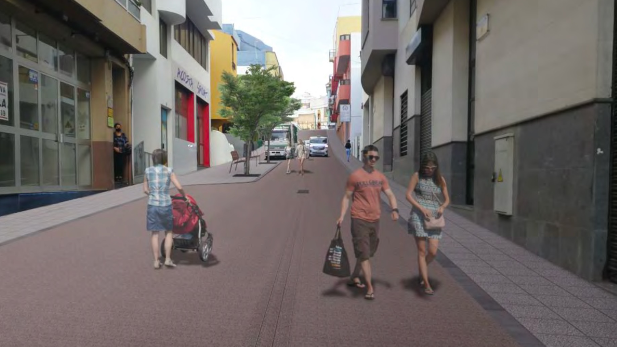 Así es como se verá la calle Médico Martinón León en Gáldar. /  Ayuntamiento de Gáldar 