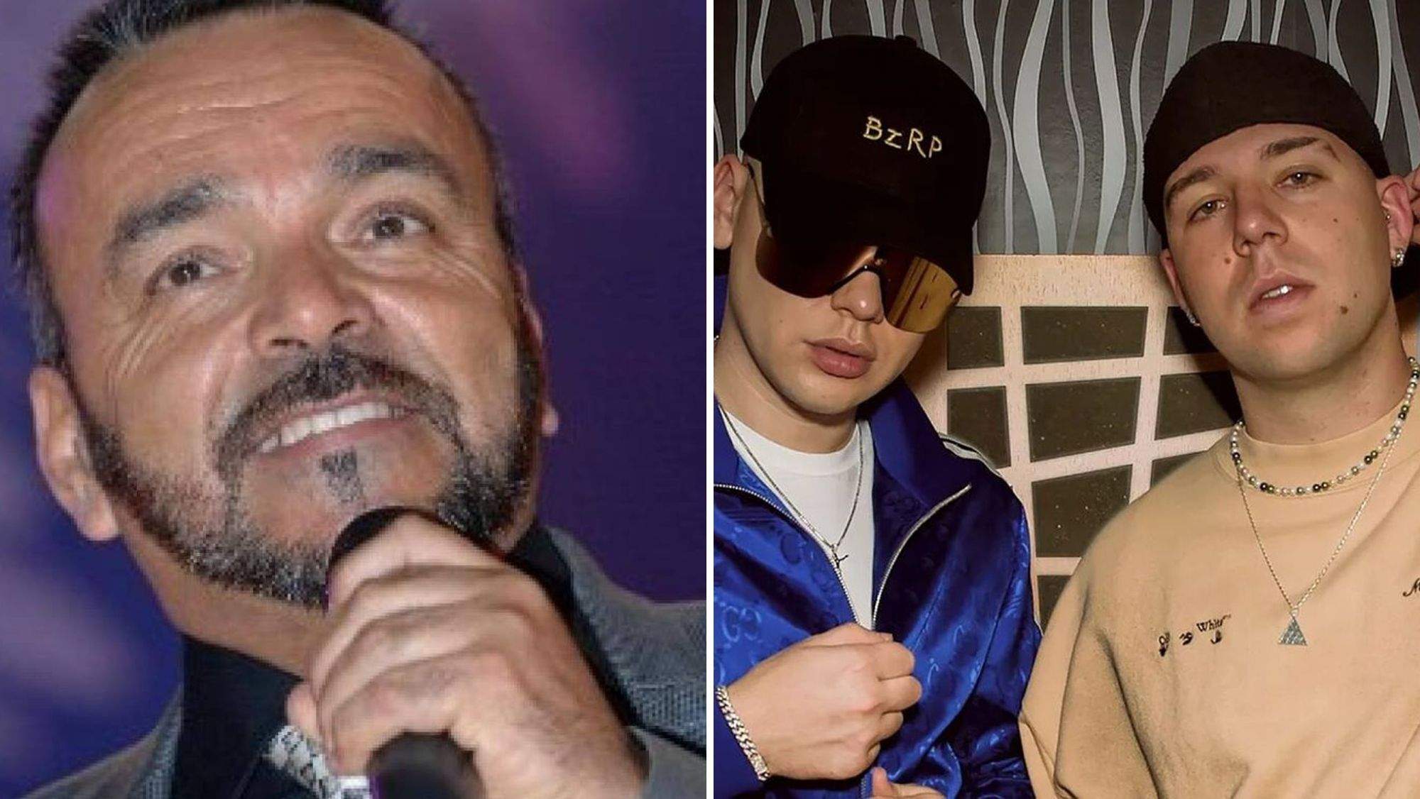 Pepe Benavente, el productor argentino Bizarrap y el rapero grancanario Quevedo. / AH