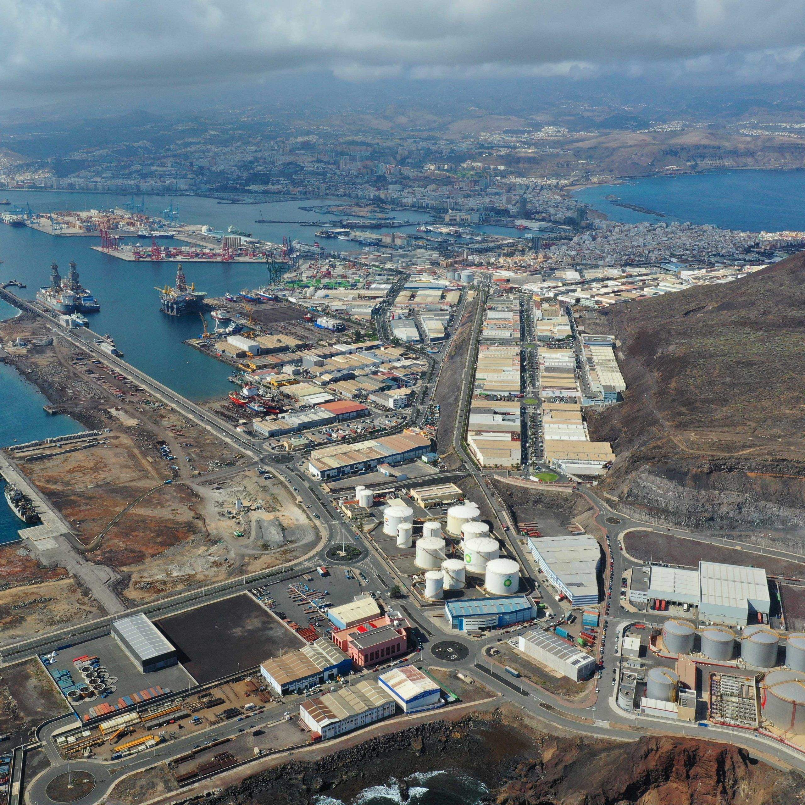 Imagen aérea de la Zona Franca de Gran Canaria. / AH