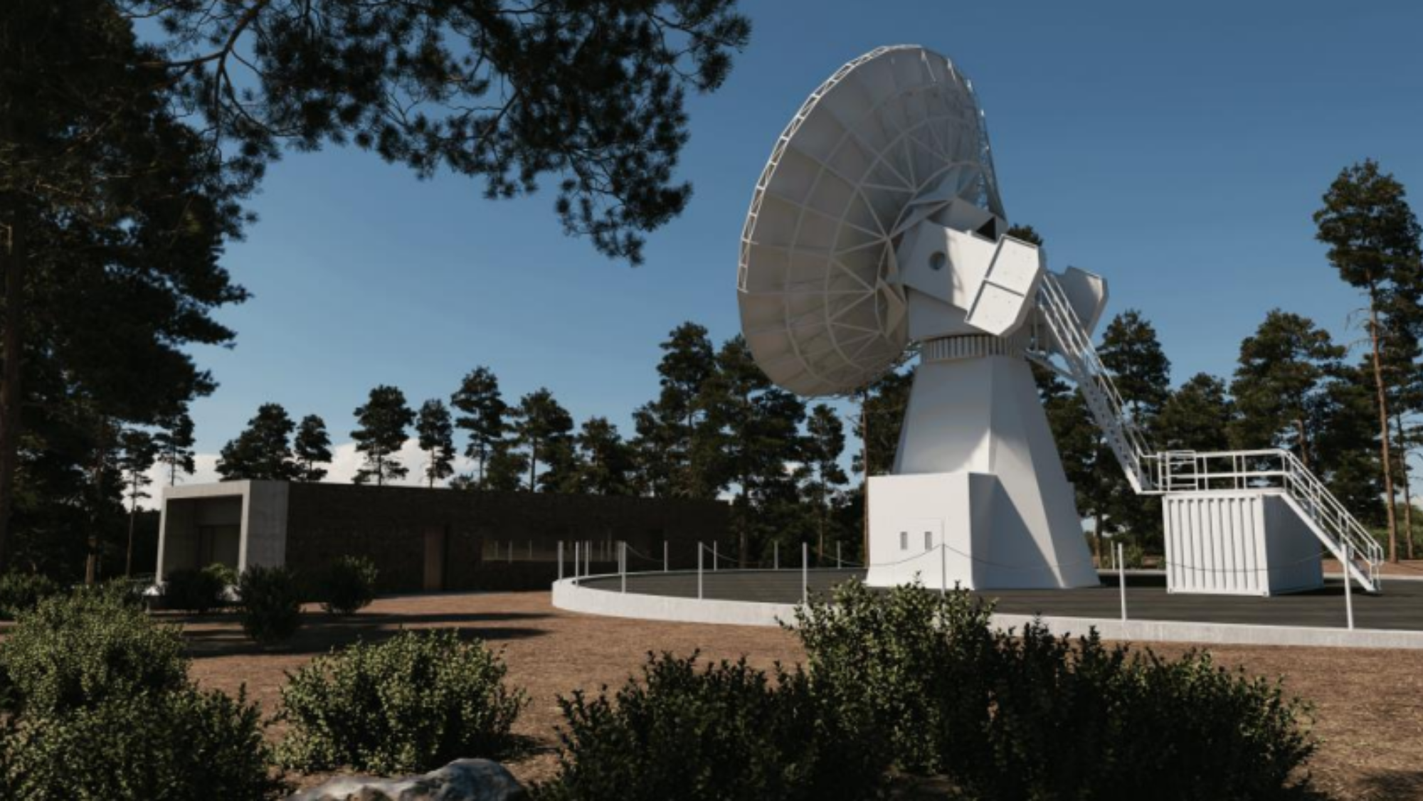 Radiotelescopio VLBI como el que se instalará en Gran Canaria. / Ministerio de Transportes, Movilidad y Agenda Urbana