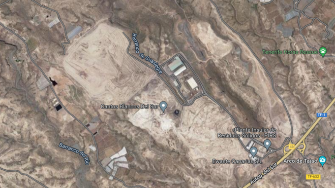 Localización de la explotación de Cantos Blancos del Sur en Arico. Google maps