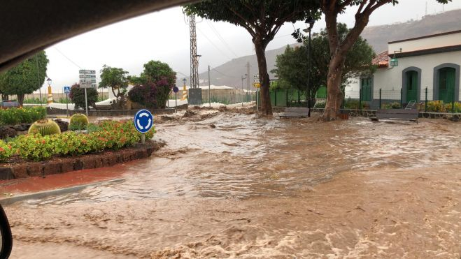 Imagen de las consecuencias de las lluvias en La Aldea / Atlántico Hoy