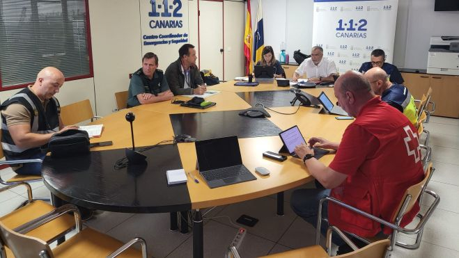 Reunión de coordinación de emergencia por el ciclón Hermine. / Gobierno de Canarias