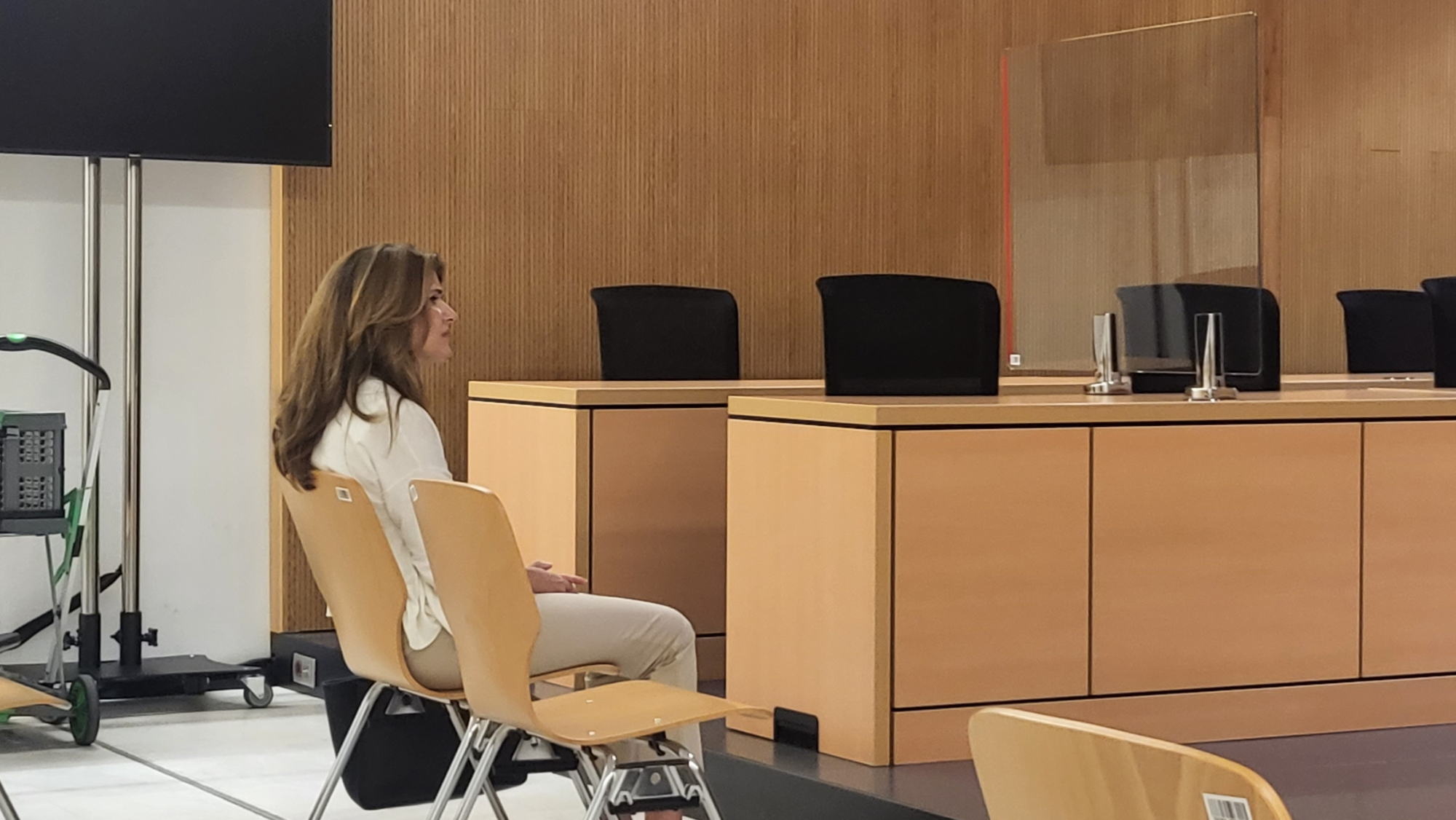 La acusada, Mónica González, en un momento del juicio oral.  / Atlántico Hoy