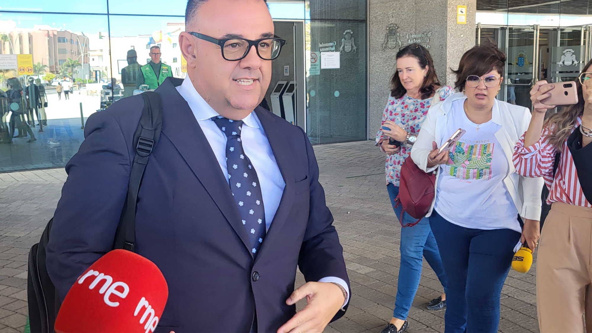 Conrado Domínguez tras prestar declaración ante el juez por el 'caso Mascarillas'. /  Atlántico Hoy